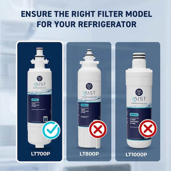 Mist ADQ36006101 Refrigerator Water Filter for LG LT700P