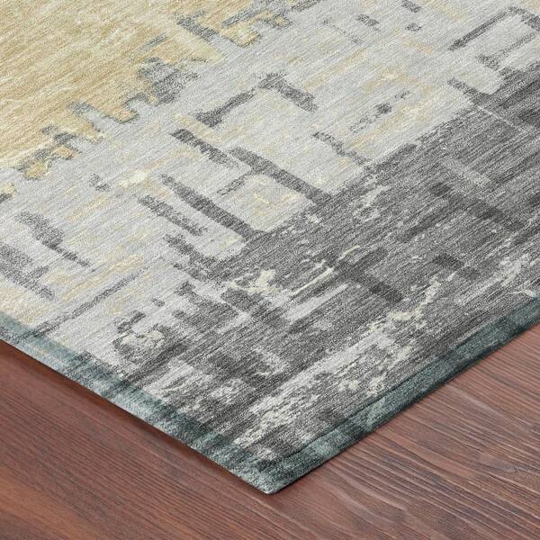 Chantille Machine Washable Indoor/Outdoor Abstract ACN2752 Basil 10 ft. x 14 ft. Area Rug