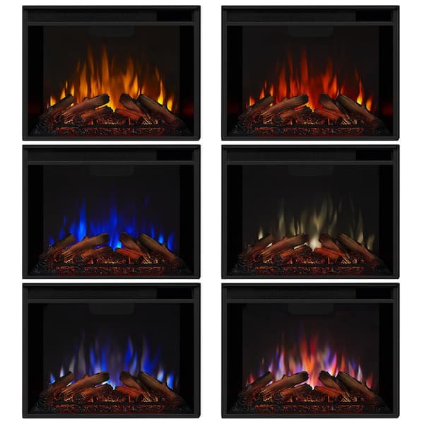 Real Flame Brooks 64 in. Freestanding Grand Electric Fireplace in