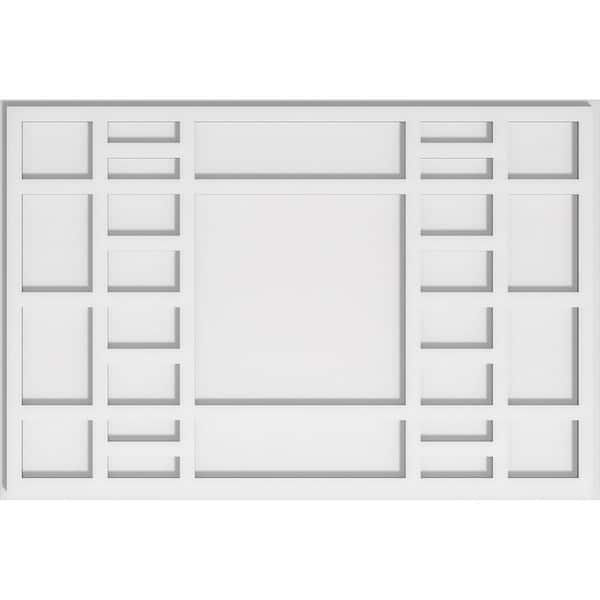 Ekena Millwork 1 in. P X 30 in. W X 20 in. H Beaux Architectural Grade PVC Contemporary Ceiling Medallion