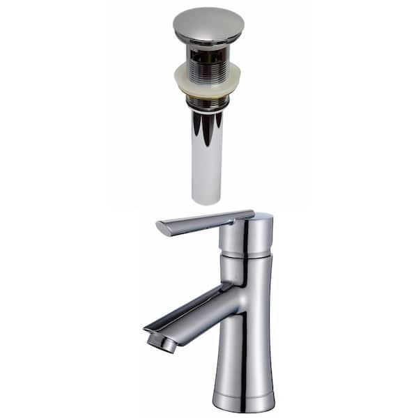 Unbranded Roxy Single Handle High Arc Single Hole Bathroom Faucet with Deckplate Included in Chrome 3 in. W 16GS-29497