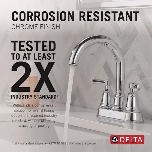 Foundations Design Series Traditional 4 in. Centerset 2-Handle Bathroom Faucet Bundle Tub/Shower in Chrome