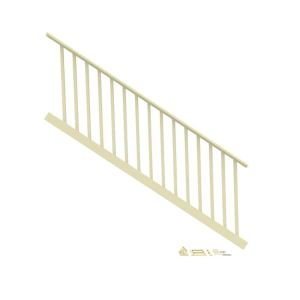 RDI 8 ft. x 36 in. H, 32-Degree to 38-Degree Stair Rail Kit 1-1/4 in. Square Balusters in Dune