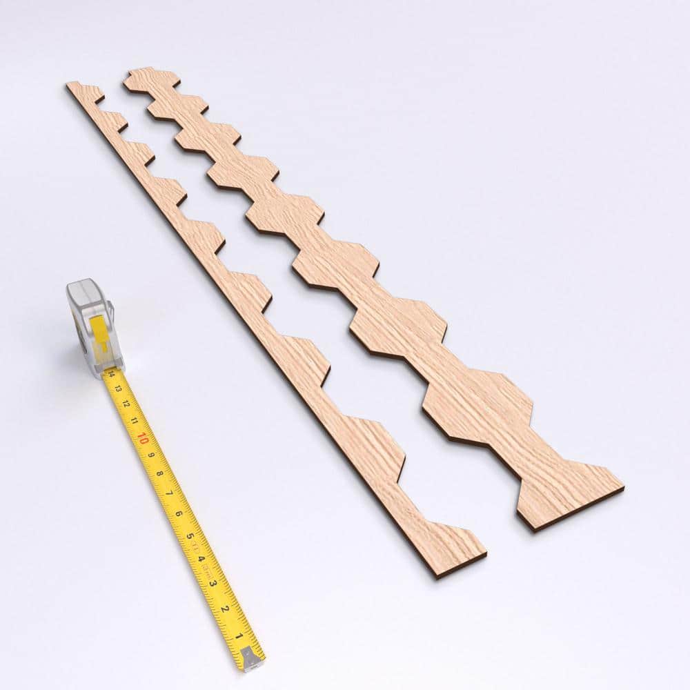 Pontiac 47" Red Oak Adjustable Decorative Slat Wall Panel Kit