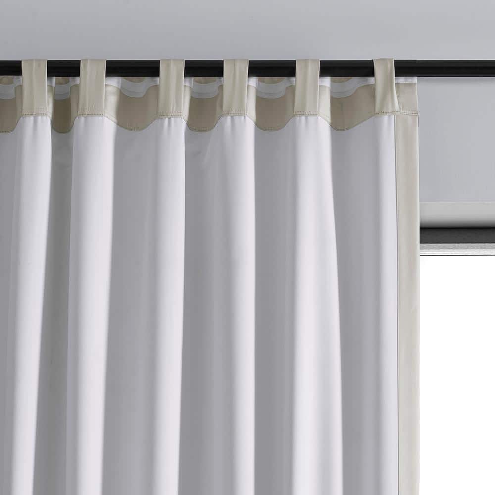 Dark Ivory Puddle Length Velvet Blackout Curtains