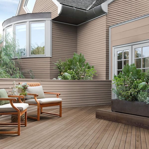 BEHR 5 gal. #N190-4 Rugged Tan Solid Color House and Fence