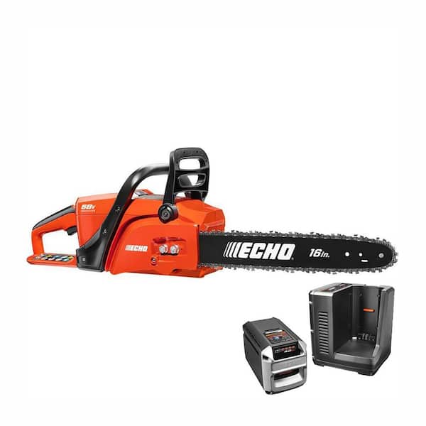 ECHO 16 in. 58V Brushless Lithium-Ion Battery Chainsaw 4.0 Ah  Battery and Charger Included
