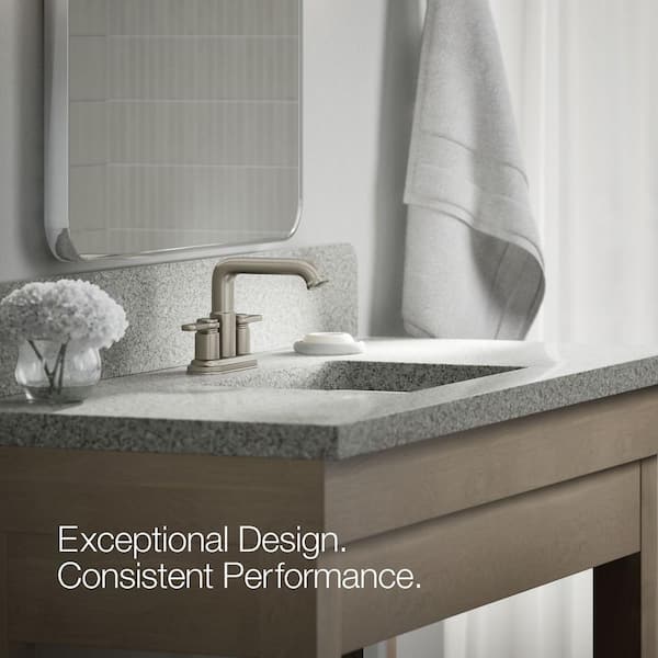 KOHLER Numista 4 in. Centerset 2-Handle Bathroom Faucet in Vibrant Brushed Nickel