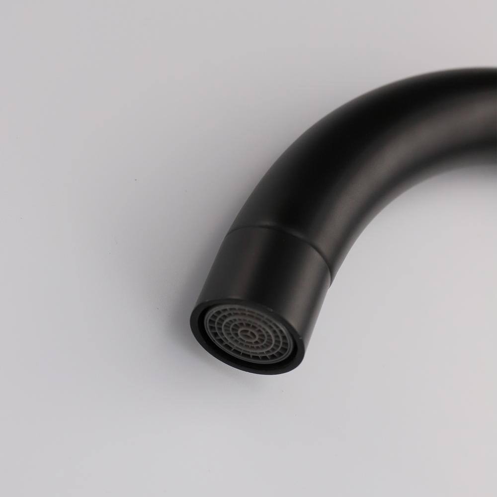 Matte Black Stainless Steel Single Handle Kitchen Faucet