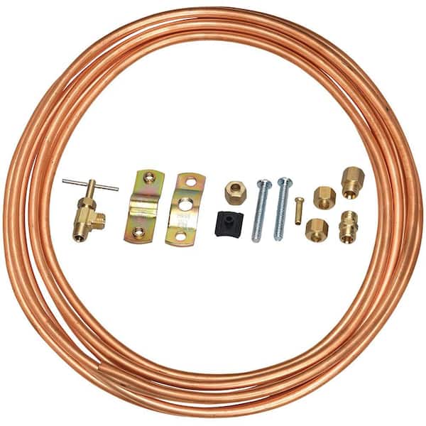 Everbilt 1/4 in. COMP x 1/4 in. COMP x 15 ft. Copper Ice Maker Installation Kit