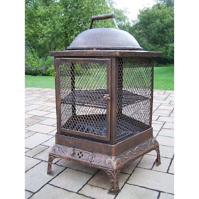 Cast Iron Chiminea Outdoor Fireplaces Outdoor Heating The Home Depot