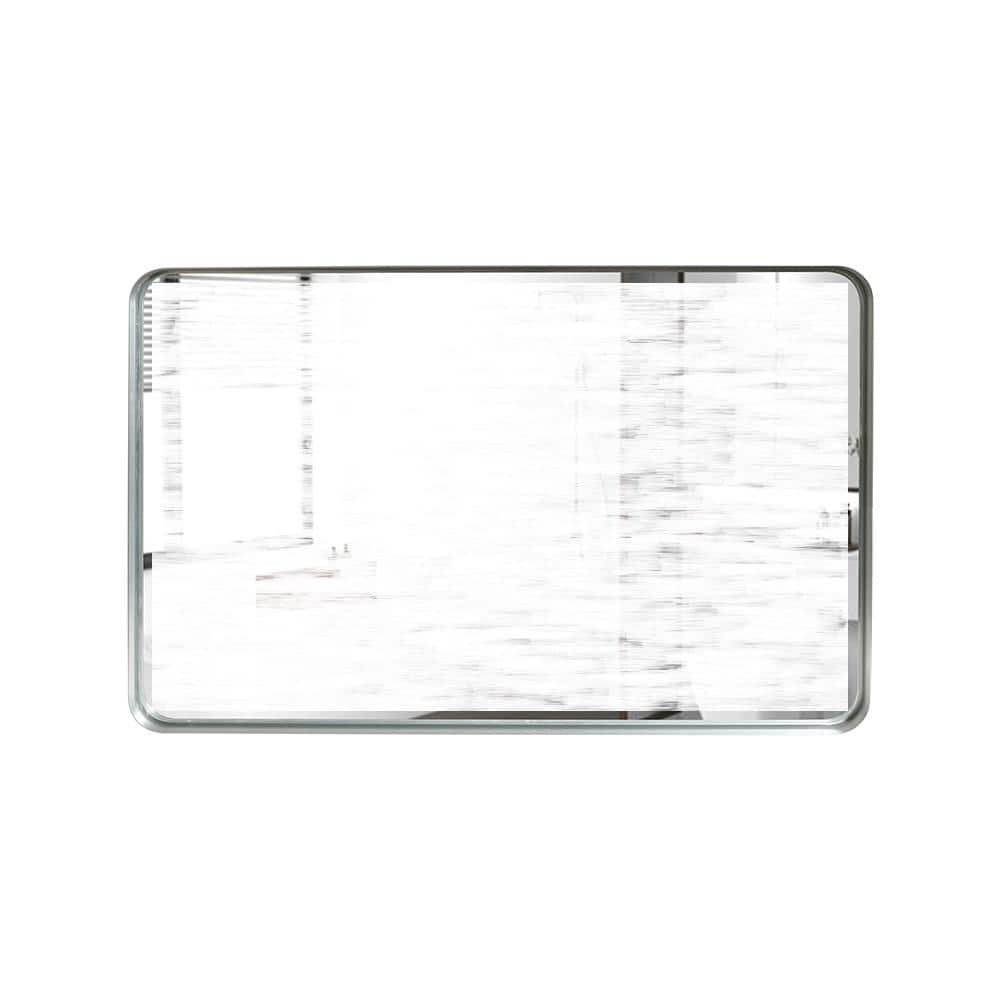 Hot Seller Silver 36 in. W x 30 in. H Glossy Brushed Rectangle Metal Modern