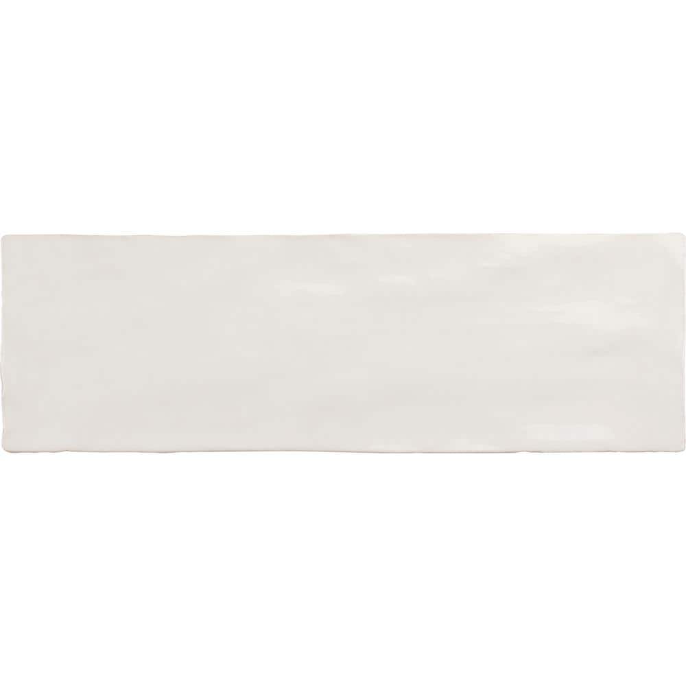 Apollo White Polished Ceramic Subway Tile 2.58-in x 8-in