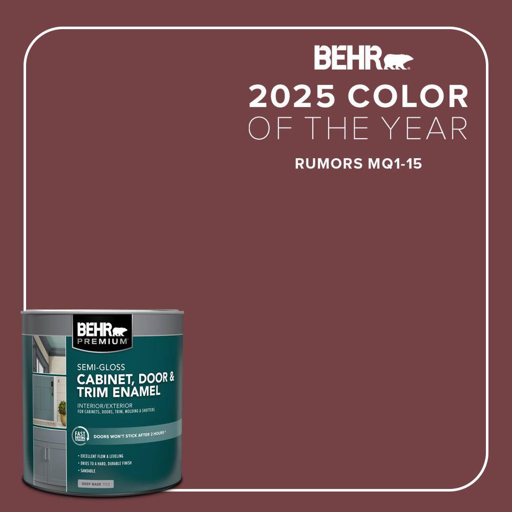 1 qt. #MQ1-15 Rumors Semi-Gloss Enamel Interior/Exterior Cabinet, Door & Tr