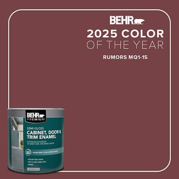 1 qt. #MQ1-15 Rumors Semi-Gloss Enamel Interior/Exterior Cabinet, Door & Trim Paint