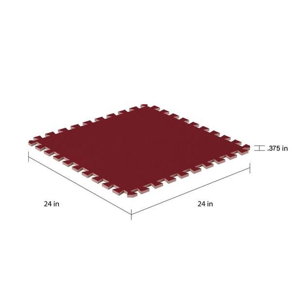 24 sqft red interlocking foam floor puzzle tiles mat puzzle mat flooring 