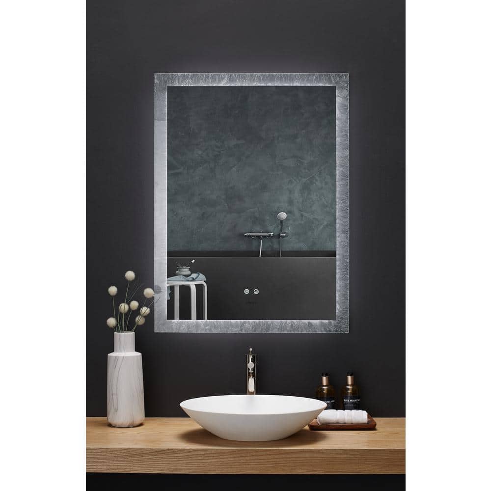 Elegance Frameless LED Vanity Mirror 24" x 40" with Dimmer and Defogger