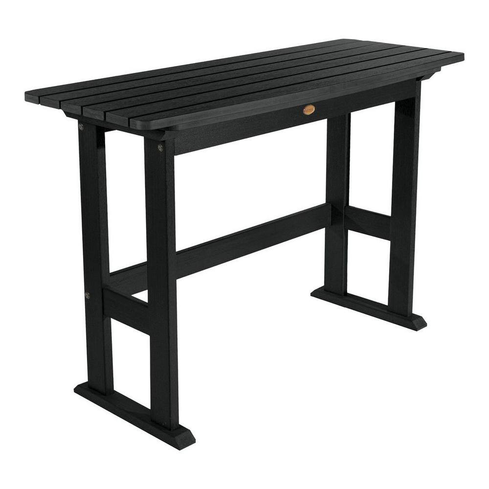 Lehigh Black Recycled Plastic Counter Height Balcony Table