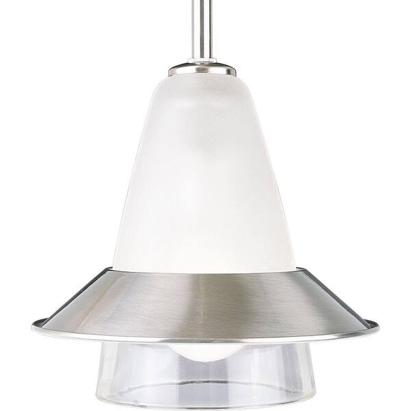 Progress Lighting 1-Light Brushed Nickel Mini Pendant