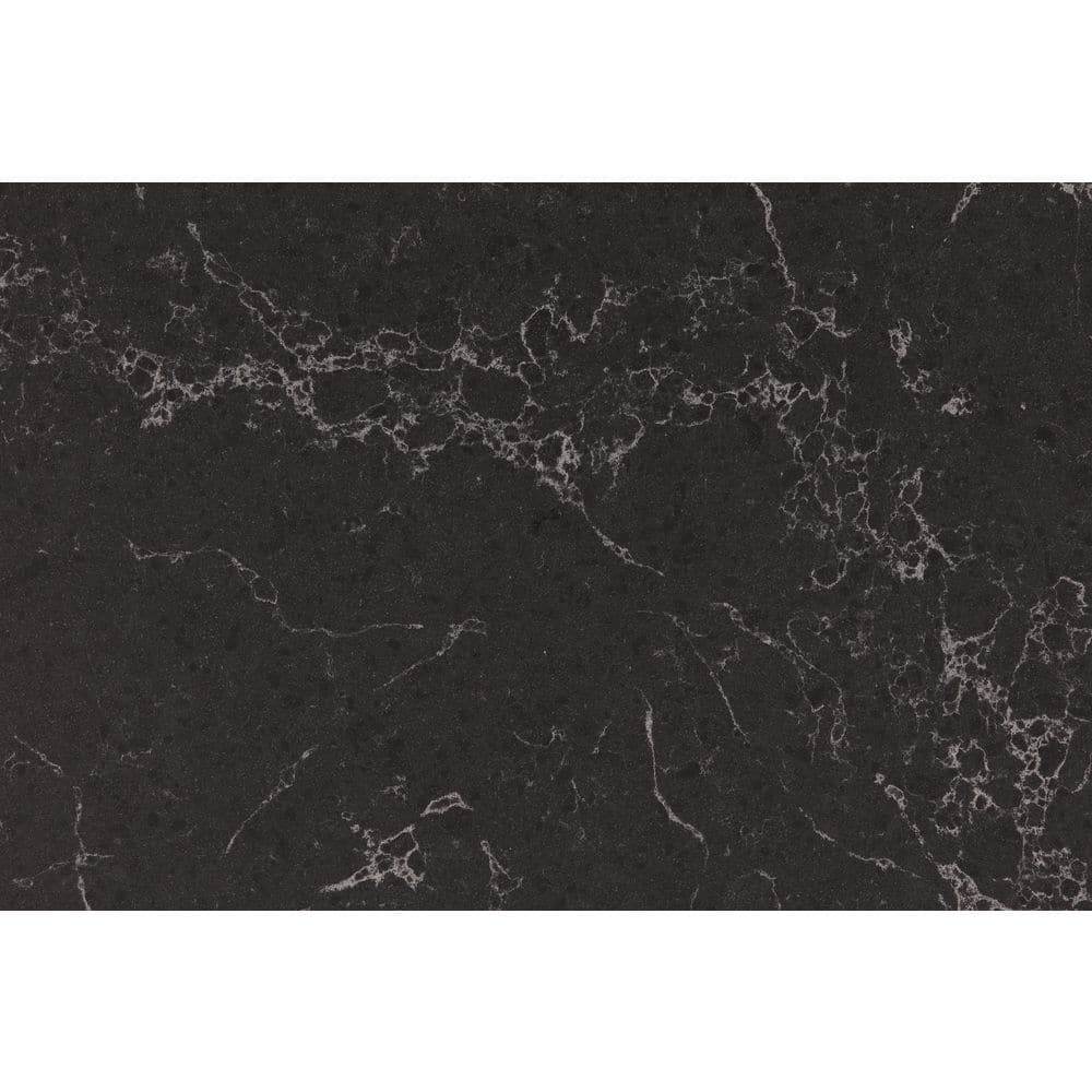 VIATERA Quartz Countertop Sample in Carbo with Brushed Finish LX