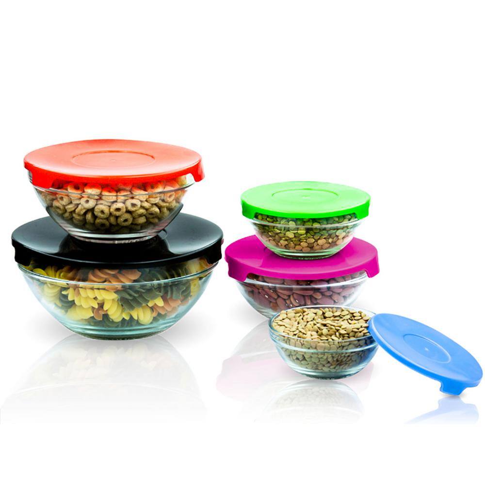 microwavable glass bowls with lids