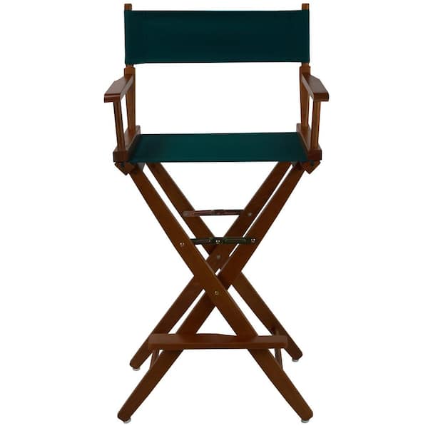 American Trails 30 in. Seat Height Extra-Wide Mission Oak Frame/Hunter Green Canvas New, Solid Wood Folding Chair, Set of 1