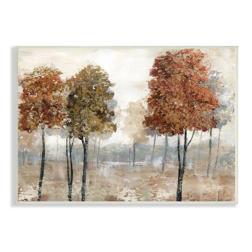 Autumn Orchard Tree Landscape Vintage Country Meadow Wall Plaque
