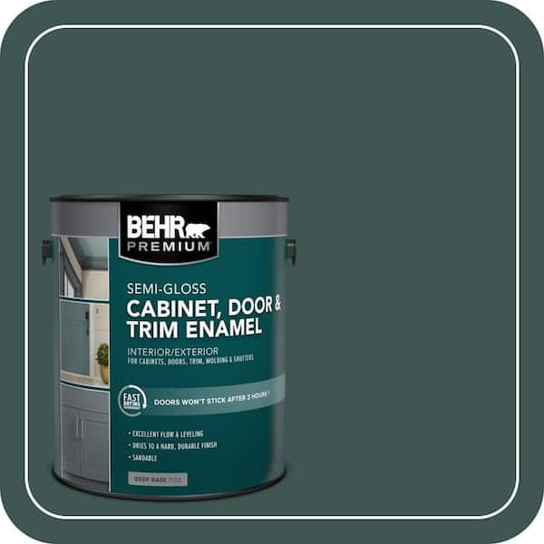 1 gal. #HDC-CL-21A Dark Everglade Semi-Gloss Enamel Interior/Exterior Cabinet, Door & Trim Paint