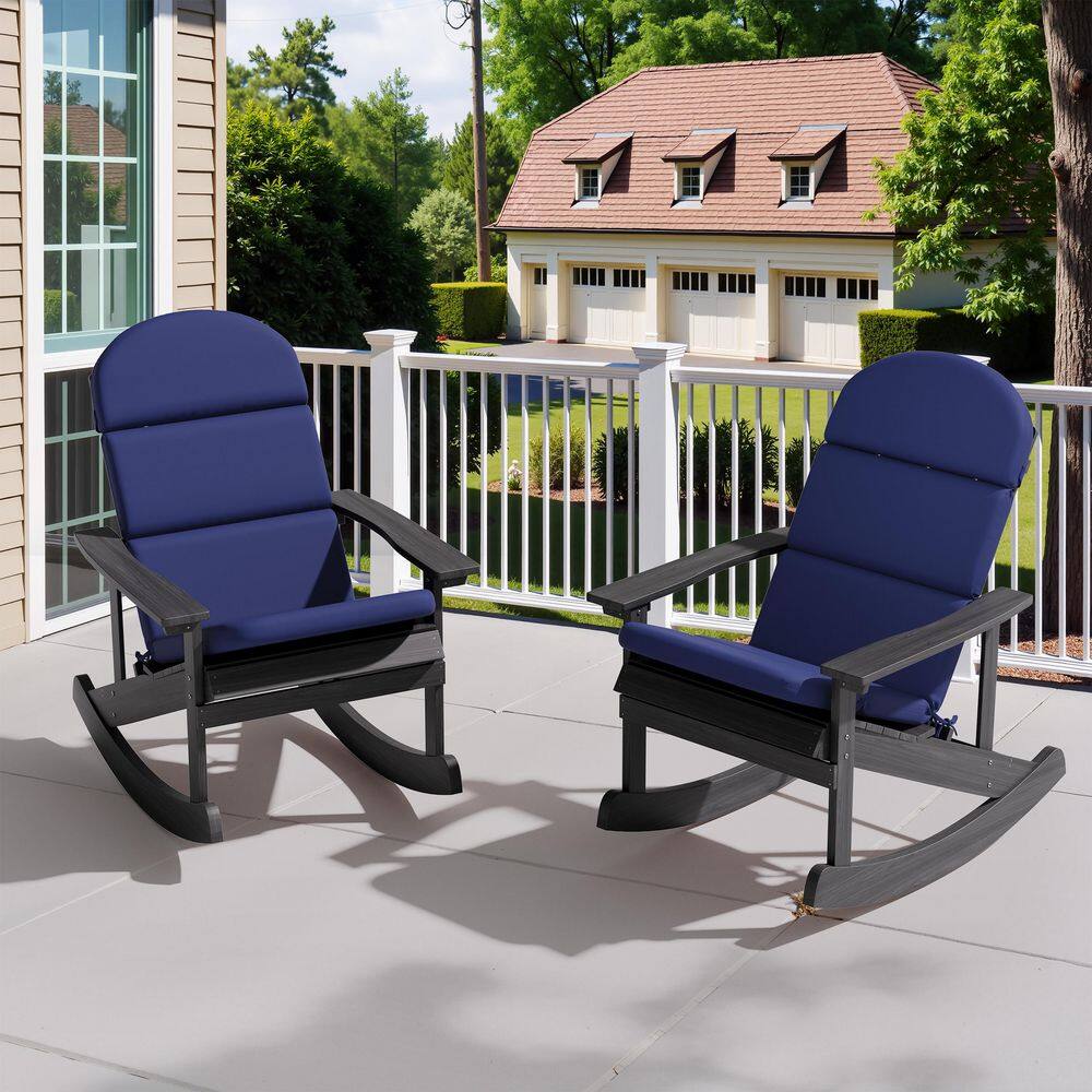 50 in. x 20 in. Adirondack Chair Cushion in Navy Blue 4-Piece 2.36 in. Thickened Patio High Back Cushion with 28D Sponge price history on PriceWatchPro