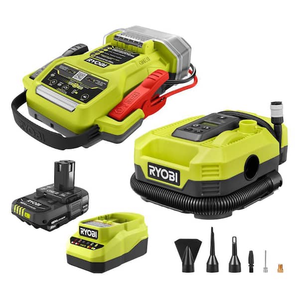 RYOBI ONE+ 18V Cordless 1600A Jump Starter Kit & ONE+ 18V Cordless