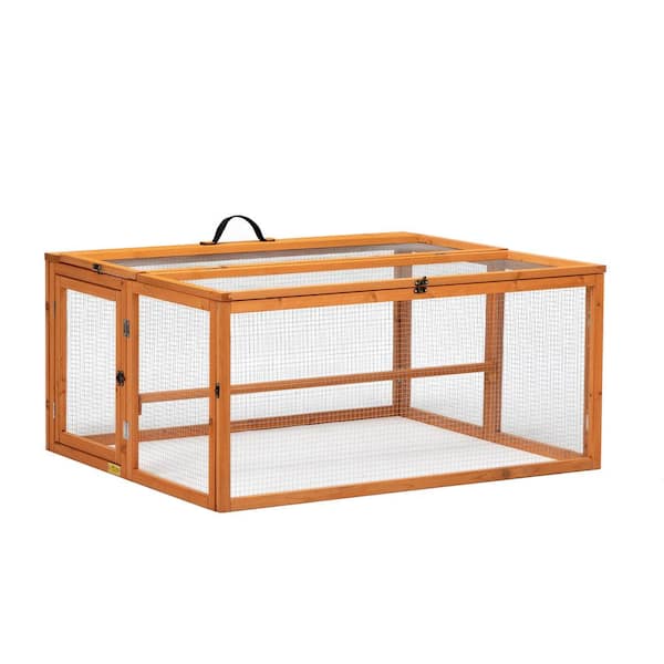 COZIWOW Folding Chicken Coop with Roosting Bar