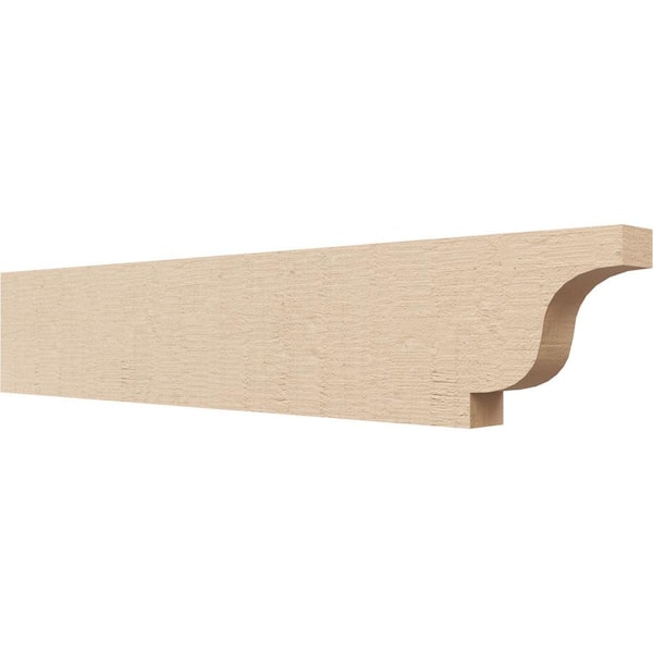 Ekena Millwork 2-in. x 6-in. x 32-in. Newport Woodgrain, Primed Tan Timberthane Polyurethane Rafter Tail Brace
