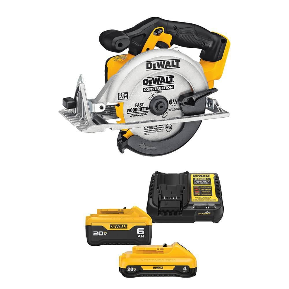 20V MAX Cordless 6-1/2 in. Circular Saw, (1) 20V 6.0Ah and (1) 20V 4.0Ah Batteries, and Charger price history on PriceWatchPro