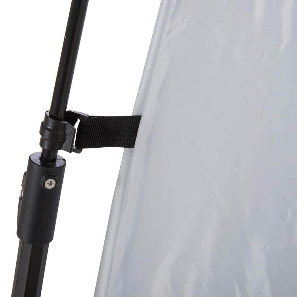 Black and White Portable Pop-Up Camping Shower Tent with Carrying Bag