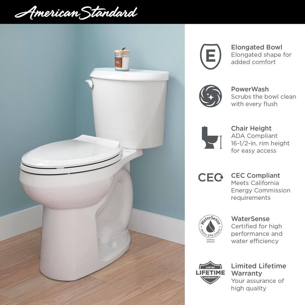 White High Efficiency Two-Piece Elongated Toilet