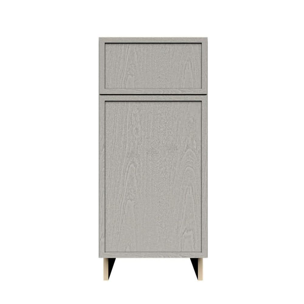 Slim Shaker Assembled 15 in. W x 34.5 in. H x 24 in. D Base Kitchen Cabinet in Gray price history on PriceWatchPro