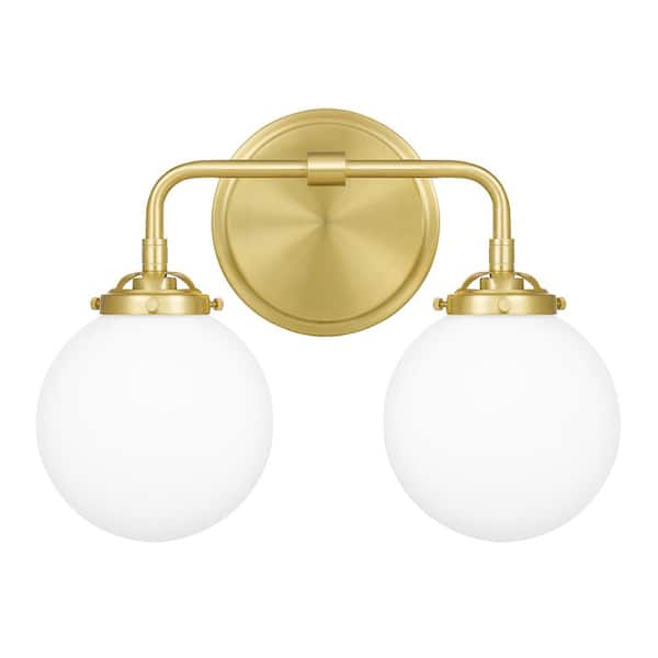 Quoizel Landry 2-Light Satin Brass Vanity Light