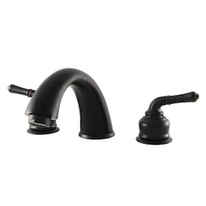 Magellan 2-Handle Roman Tub Faucet in Matte Black (Valve Included)