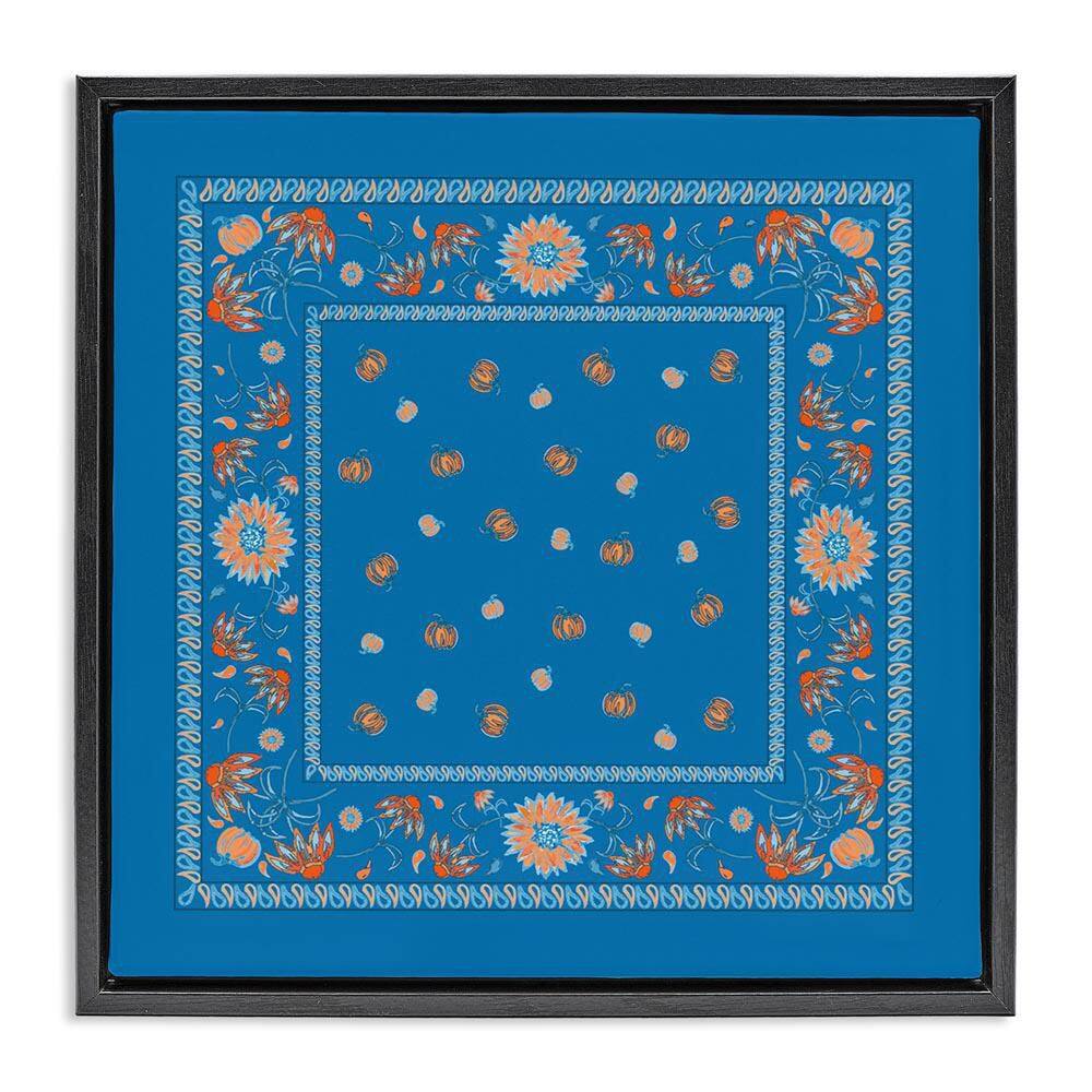 Blue Sky Harvest Pattern by Safa Diab Black Floater Frame Nature Graphic Art Print 25 in. x 25 in. price history on PriceWatchPro
