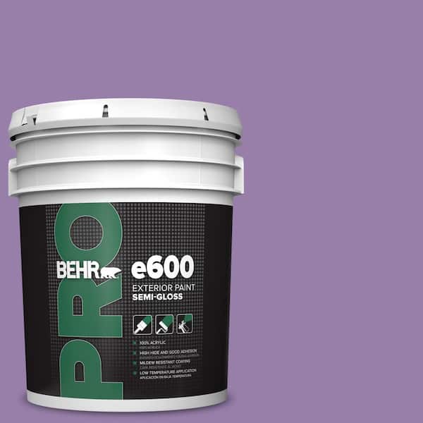 BEHR PRO 5 gal. #650B-6 Elite Wisteria Semi-Gloss Exterior Paint