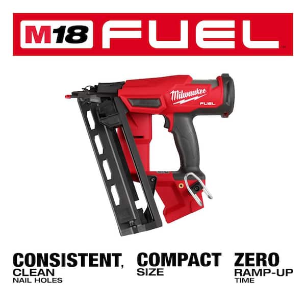 Milwaukee M18 FUEL 18-Volt Lithium-Ion Brushless Cordless Gen II 16-Gauge  Angled Nailer with M18 Oscillating Multi-Tool 2841-20-2626-20 The Home  Depot