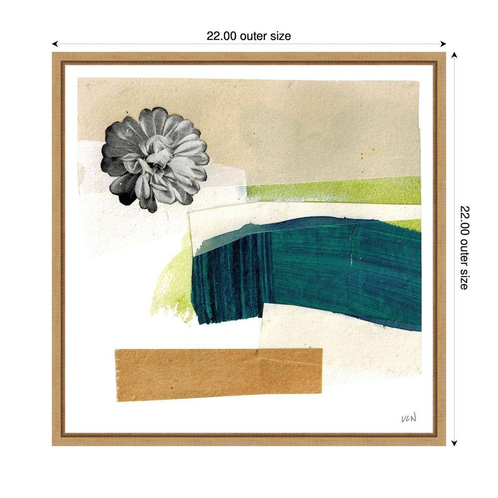 Day Beach I Abstract Canvas Print with Sylvie Maple Frame