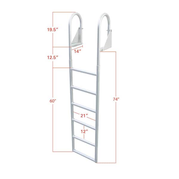 Italiaans terugvallen hiërarchie Extreme Max Flip-Up Dock Ladder - 6-Step 3005.3907 - The Home Depot