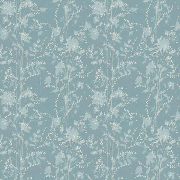 Laura Ashley Fennelton Pale Newport Blue Removable Wallpaper Sample