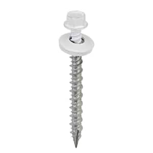 #9 X 2 inch Bright White Hex Metal to Wood Screws (Bag of 250)