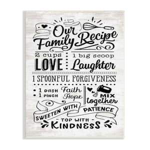 "Our Family Recipe Kitchen Life Ingredients" by Lettered and Lined Unframed Print Typography Wall Art 10 in. x 15 in.
