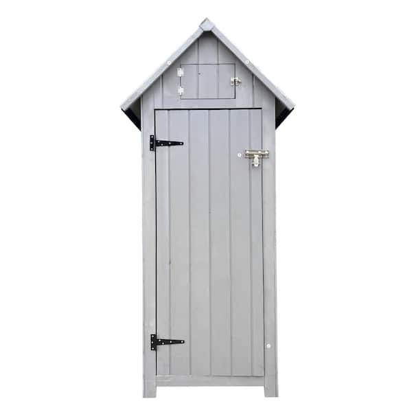 30.31 in. W X 20.48 in. D Outdoor Wood Garden Tool Storage Shed, Coverage Area (3.5 sq. ft.) Natural Color