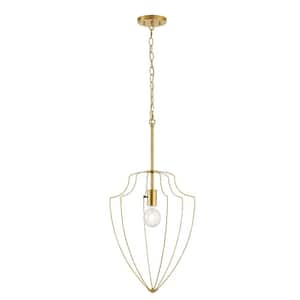 Basilica 1-Light Aged Brass finish Lantern Pendant Light