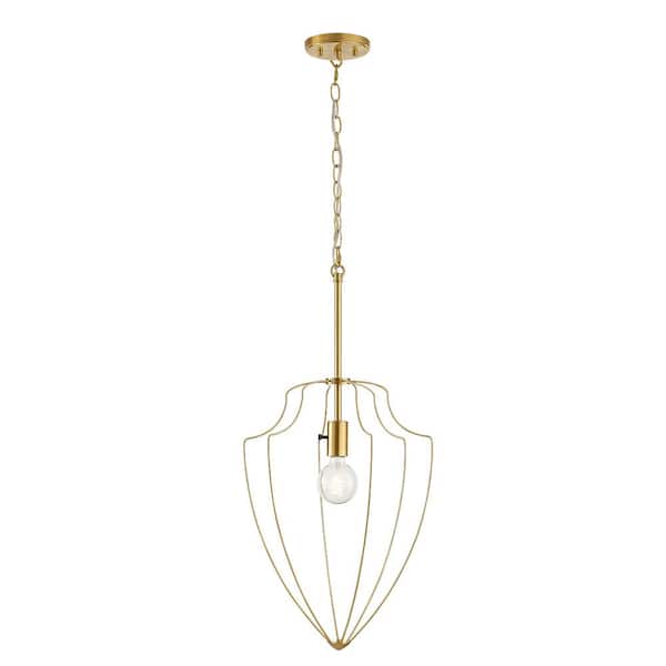 Home Decorators Collection Basilica 1-Light Aged Brass finish Lantern Pendant Light