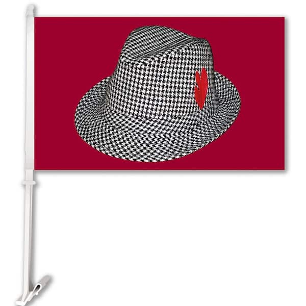 BSI Products NCAA 11 in. x 18 in. Alabama 2-Sided Car Flag with 1-1/2 ft. Plastic Flagpole (Set of 2)